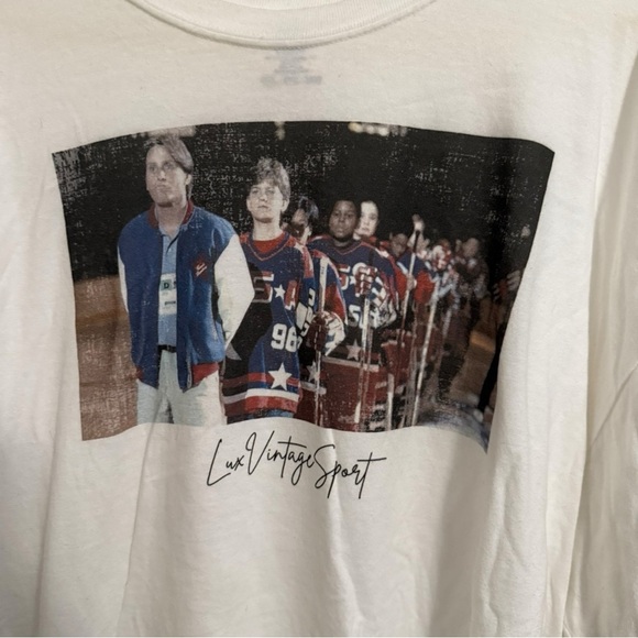 LuxVintageSport D2 Mighty Ducks Graphic Tee White 3XL - Picture 2 of 4